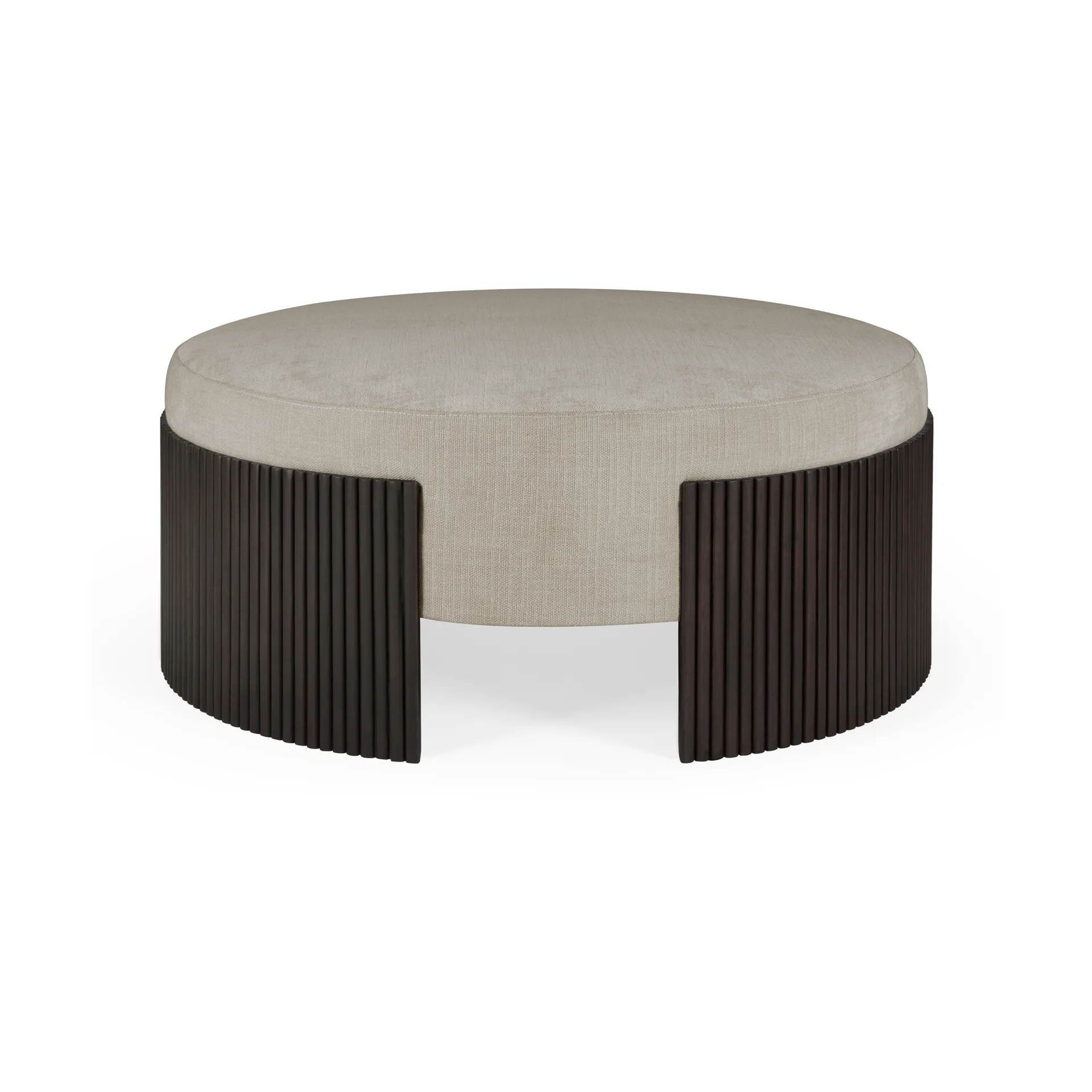 Roller Max siddepude, Dark brown mahogny, Ø85x35 cm Ethnicraft