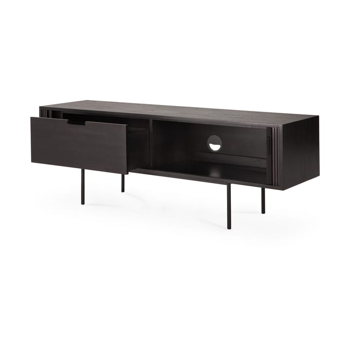 Roller Max TV-bord, Lakeret teak-sort-2 låger Ethnicraft