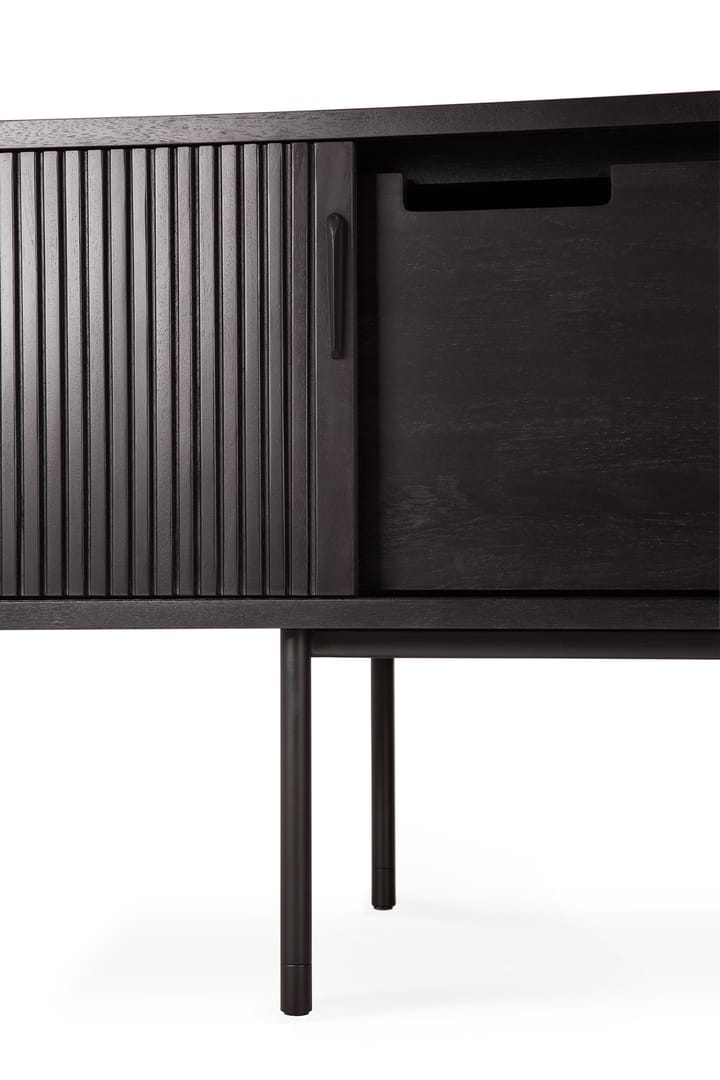 Roller Max TV-bord, Lakeret teak-sort-2 låger Ethnicraft