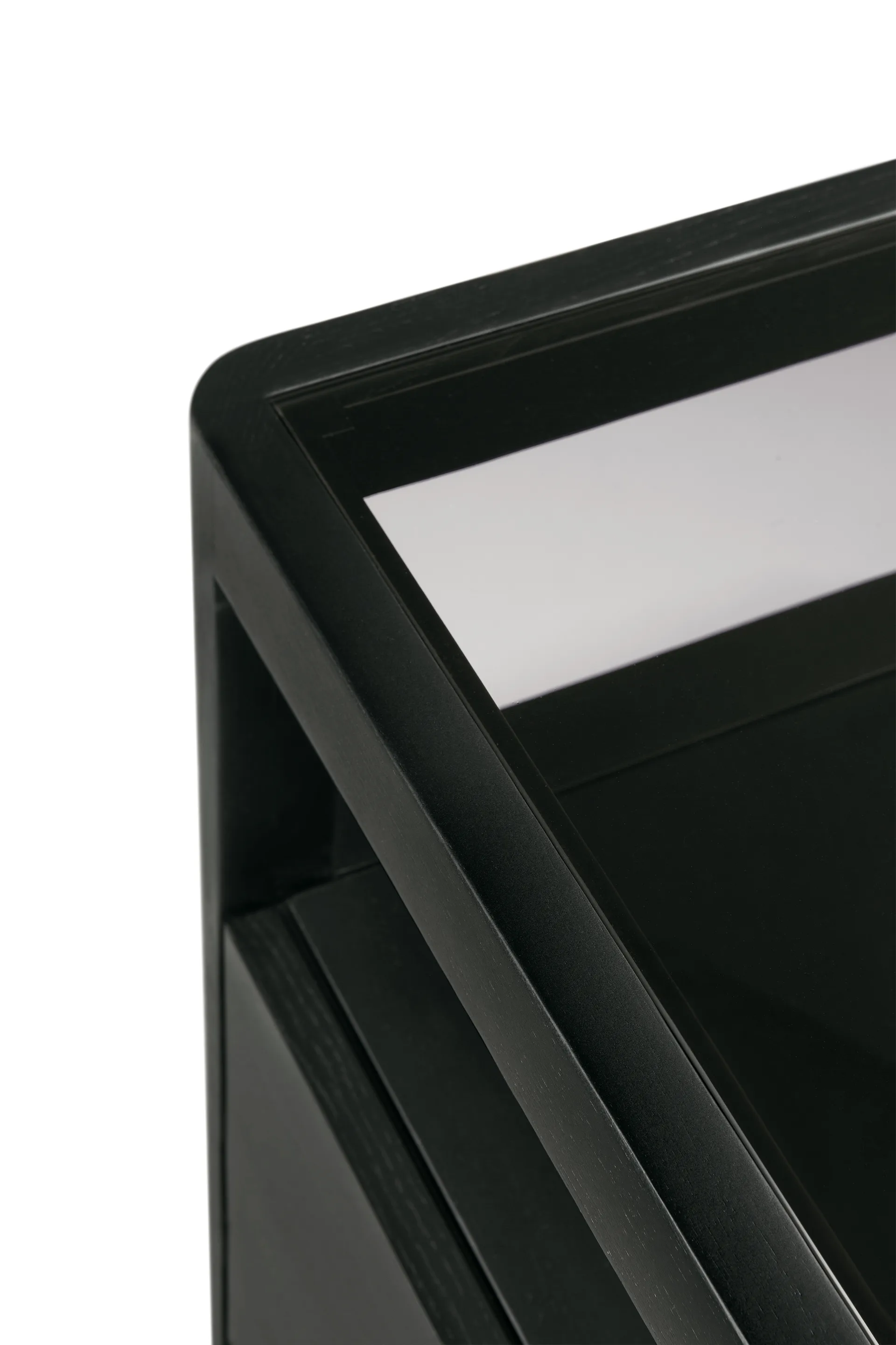 Spindle kommode, Sortlakeret eg, 4 skuffer Ethnicraft