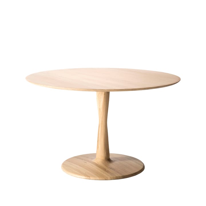 Torsion spisebord rundt hvidpigmenteret hårdvoksolie - Ø127 cm - Ethnicraft