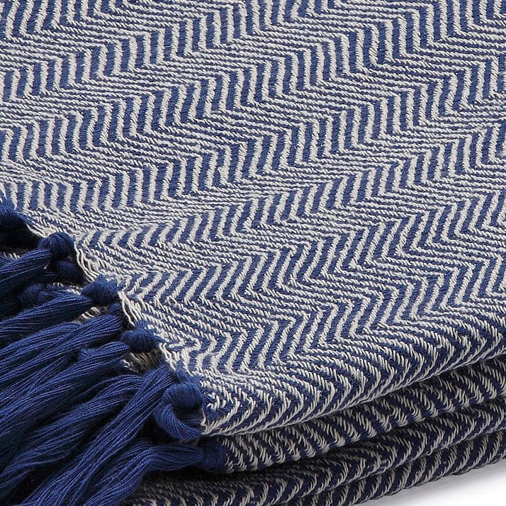 Fishbone plaid, blå Etol Design