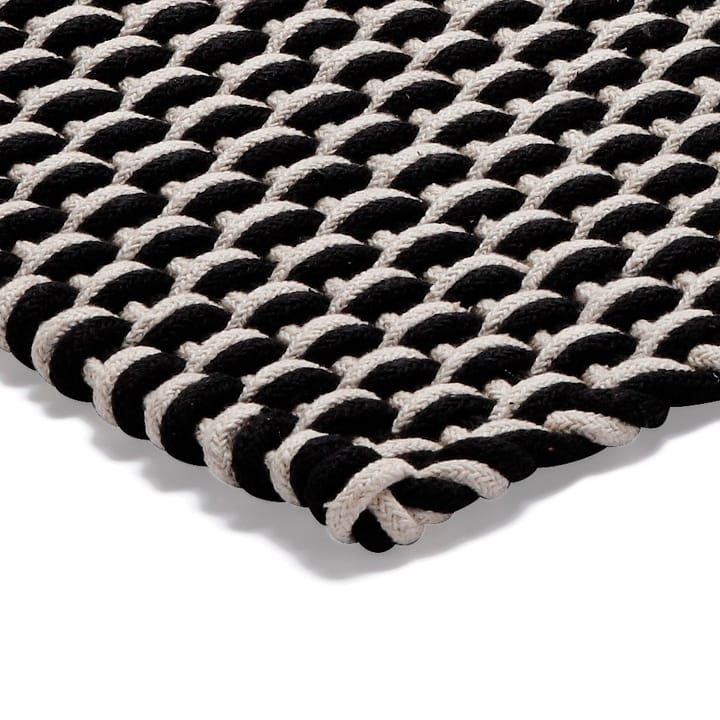 Rope tæppe sort - 50 x 80 cm - Etol Design