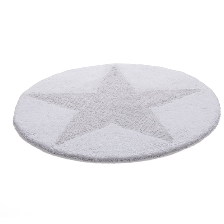 Star tæppe, rundt - hvid - Etol Design