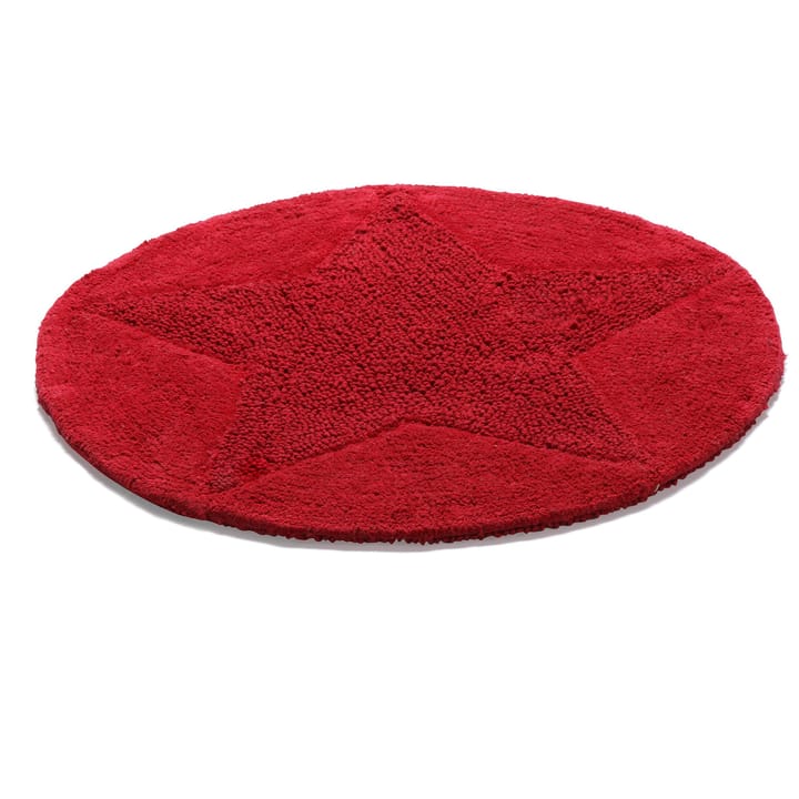 Star tæppe, rundt - rød - ETOL Design