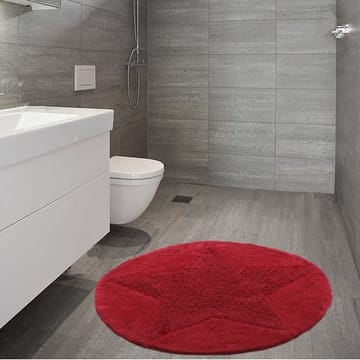 Star tæppe, rundt - rød - Etol Design