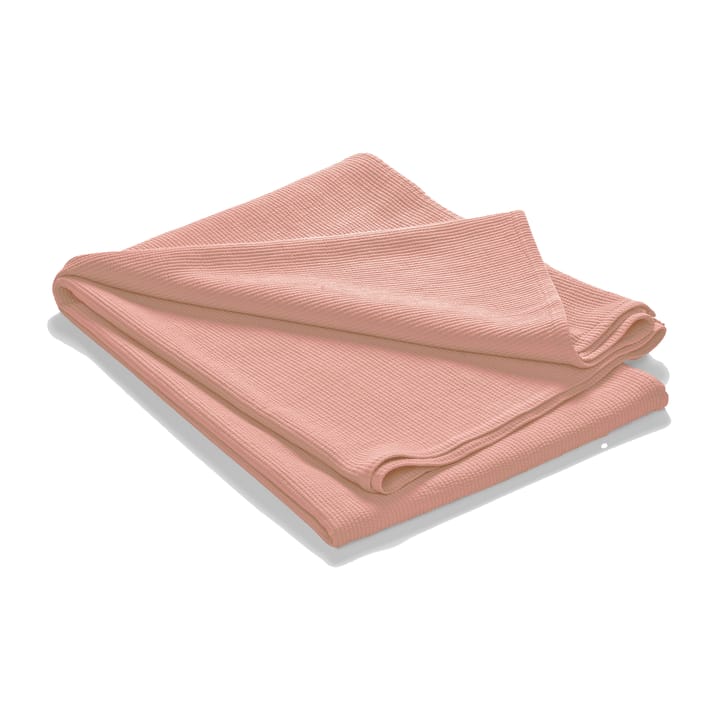 Stripe sengetæppe stenvasket bomuld 180x260 - Dusty Rose - Etol Design