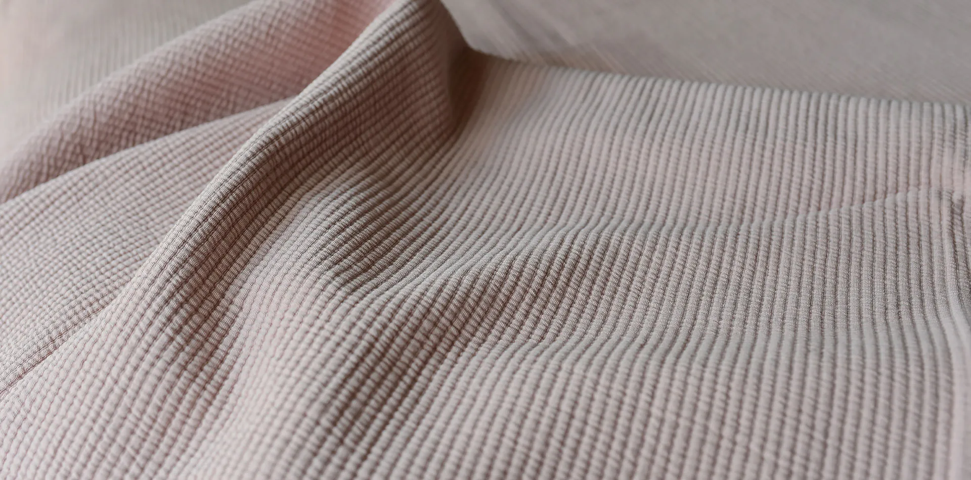 Stripe sengetæppe stenvasket bomuld 180x260, Dusty Rose Etol Design