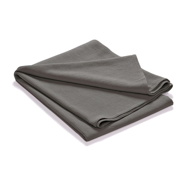 Stripe sengetæppe stenvasket bomuld 180x260 - Mørkegrå - Etol Design