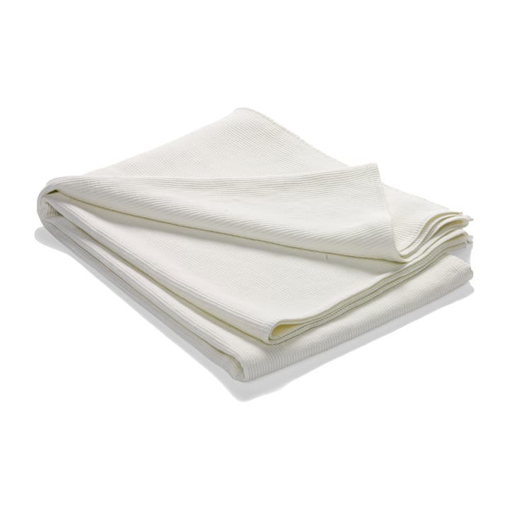 Stripe sengetæppe stenvasket bomuld 180x260 - Offwhite - Etol Design