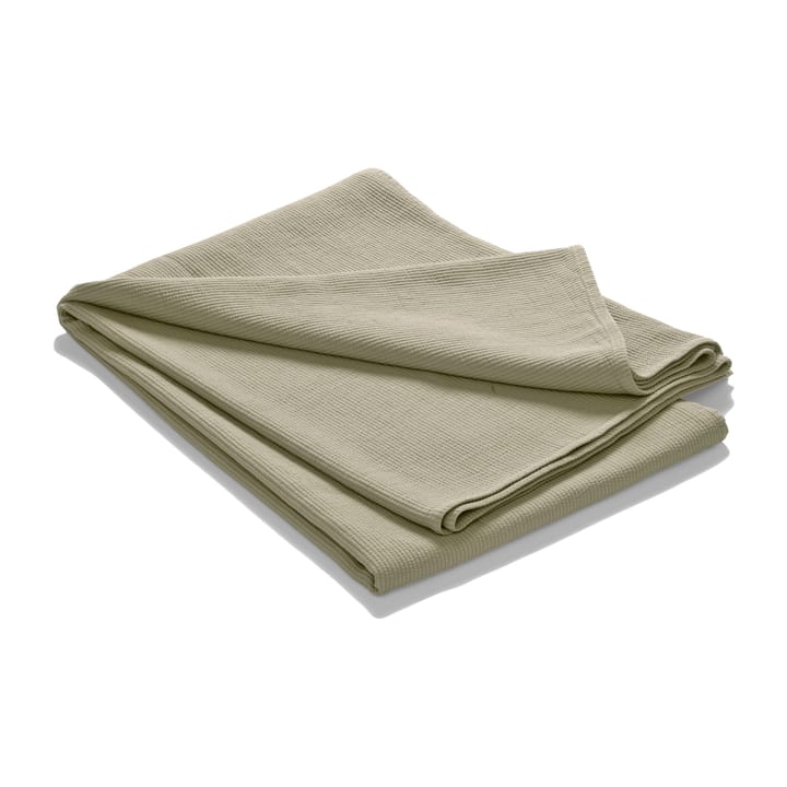 Stripe sengetæppe stenvasket bomuld 180x260 - Sand - Etol Design