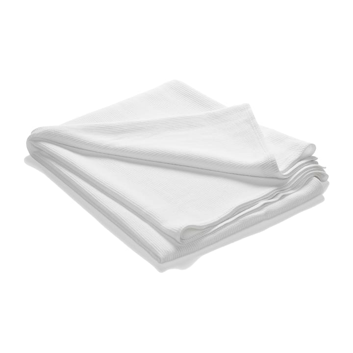 Stripe sengetæppe stenvasket bomuld 260x260 - Hvid - Etol Design