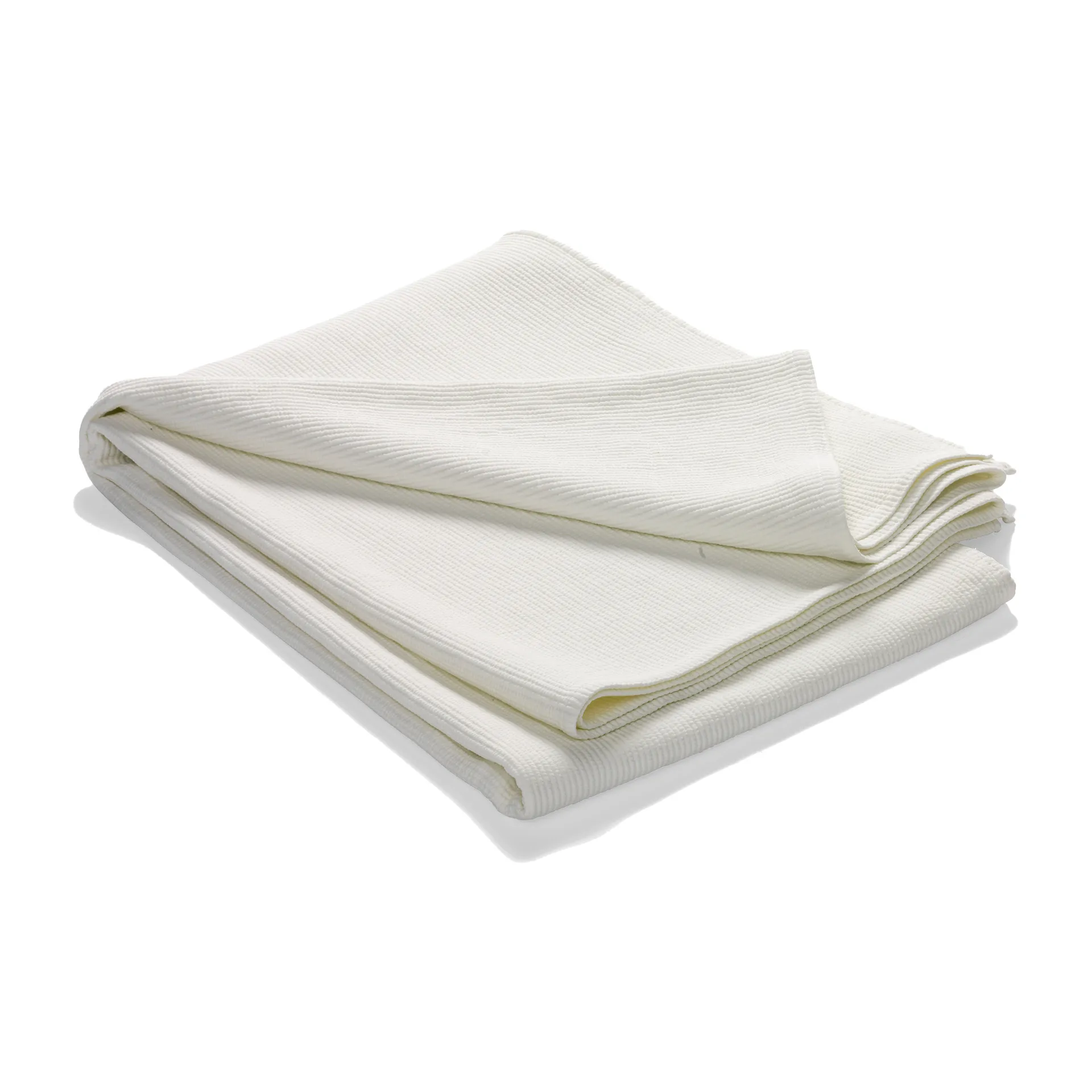 Stripe sengetæppe stenvasket bomuld 260x260, Offwhite Etol Design