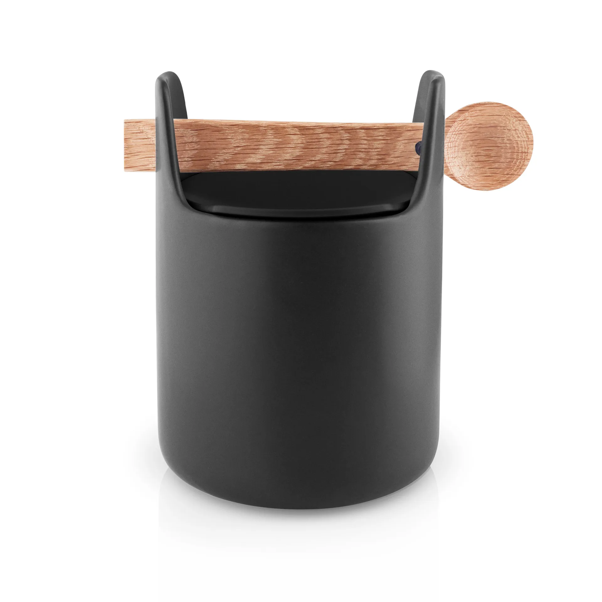 Eva Solo opbevaringskrukke med ske og låg 15 cm, Sort Eva Solo