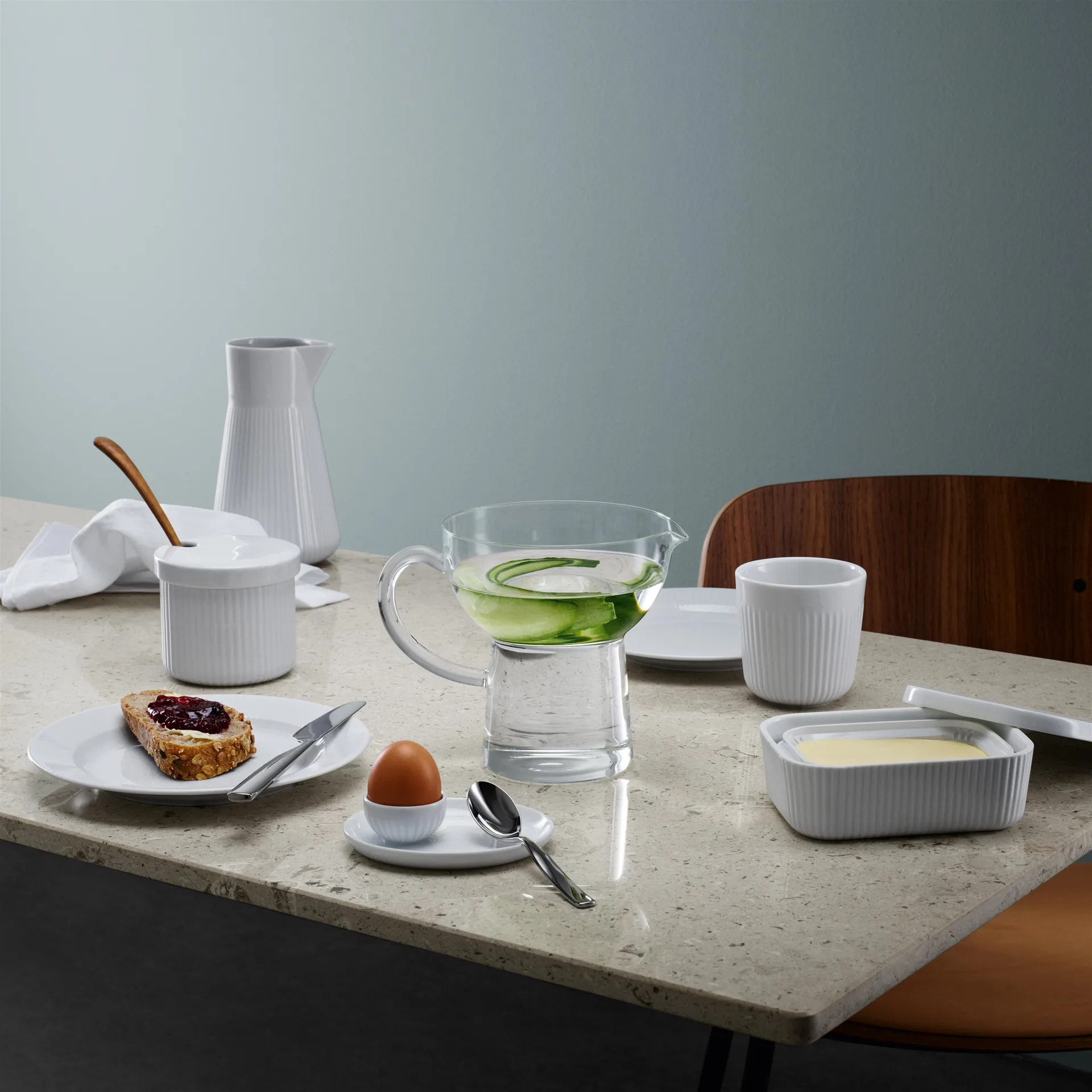 Eva Trio Legio Nova krukke med låg, hvid Eva Solo