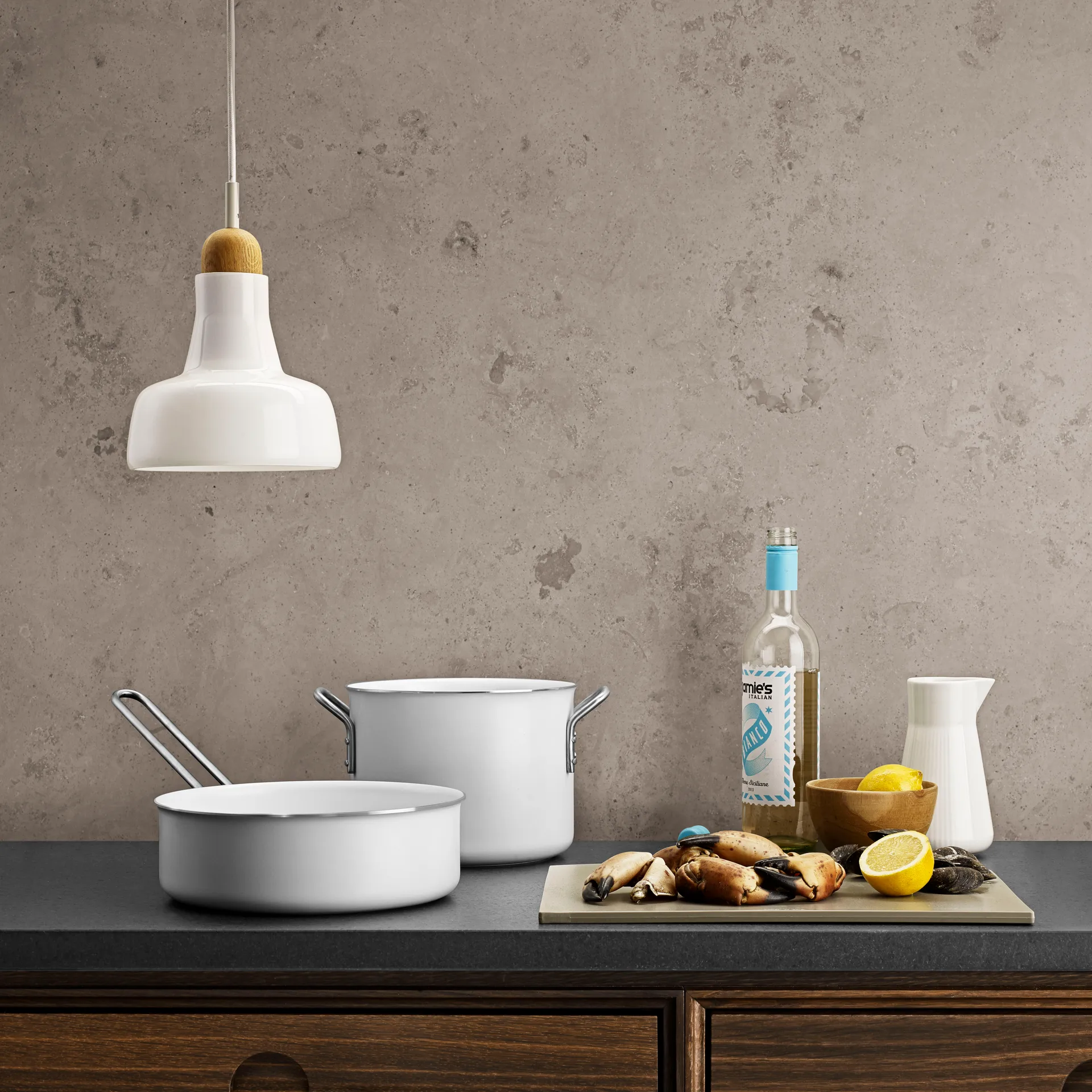 Eva Trio White Line sauterepande, 24 cm Eva Solo