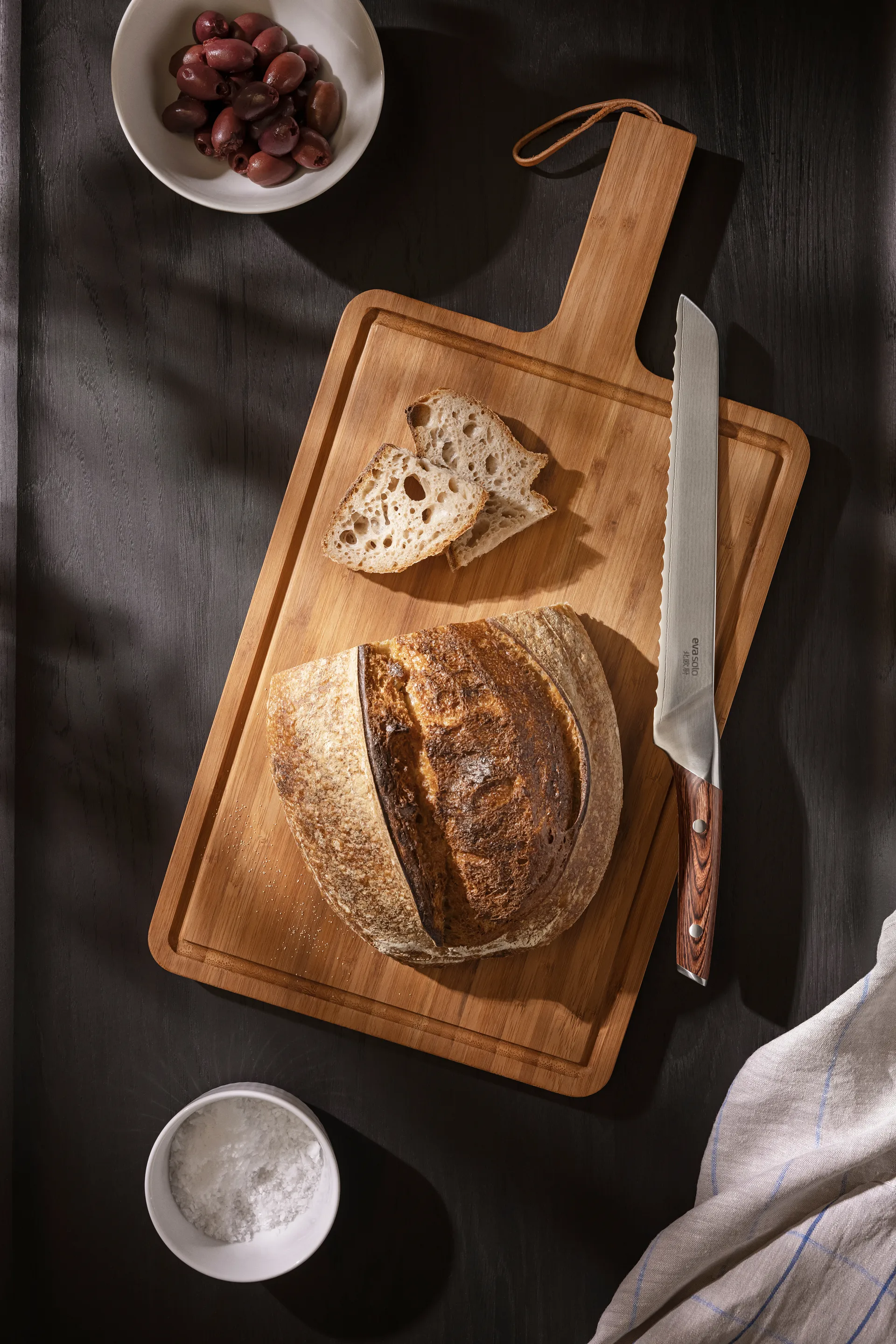 Nordic Kitchen brødkniv 24 cm, Damaskusstål Eva Solo