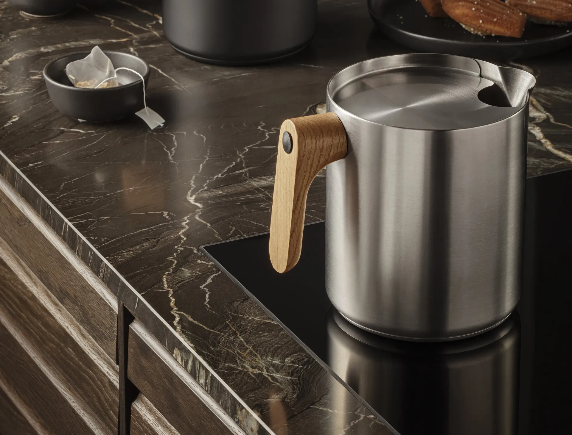 Nordic kitchen induktionskande 1 L, Børstet stål Eva Solo