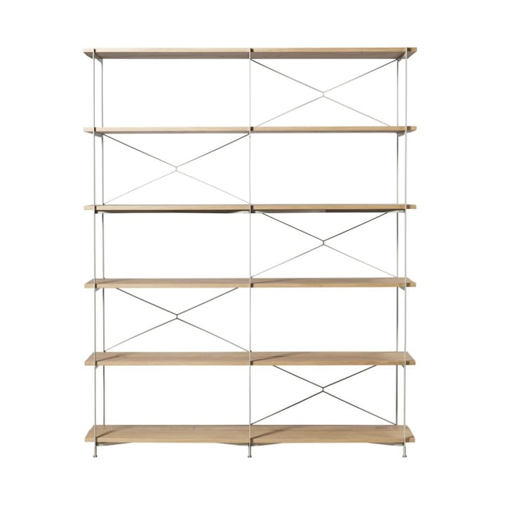 A91 Nordhavn reol - Oak nature lacquered Silk Grey TB - FDB Møbler