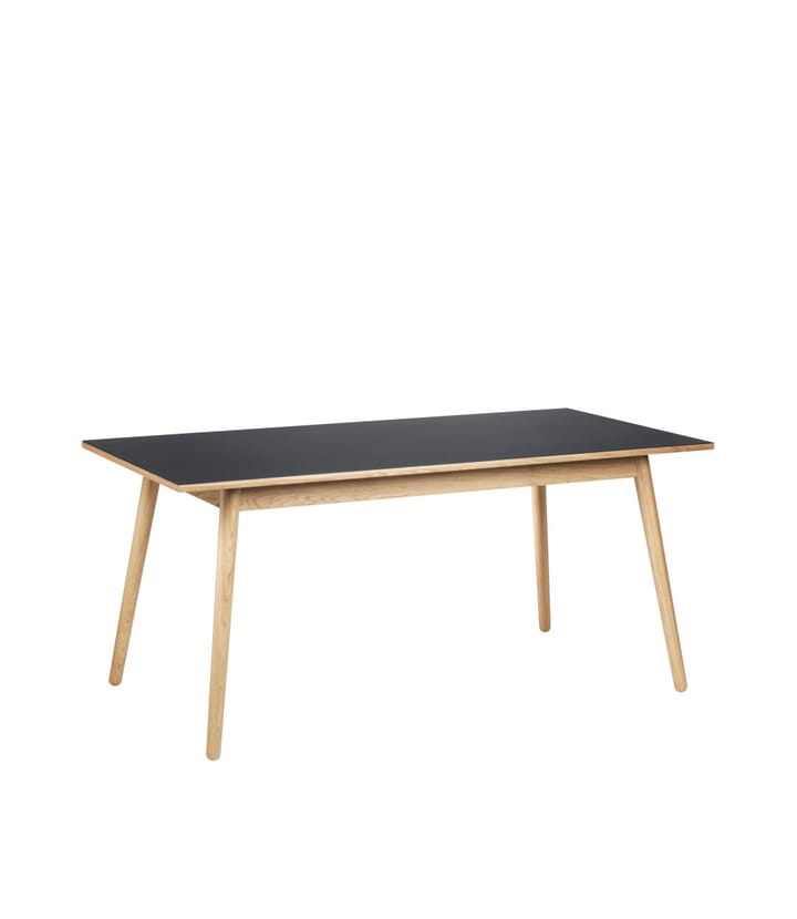 C35B spisebord 82x160 cm, Dark grey-oak nature lacquered FDB Møbler