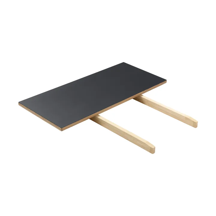 C35L tillægsplade 82x37 cm - Black linoleum-oak nature waterbased laquer - FDB Møbler