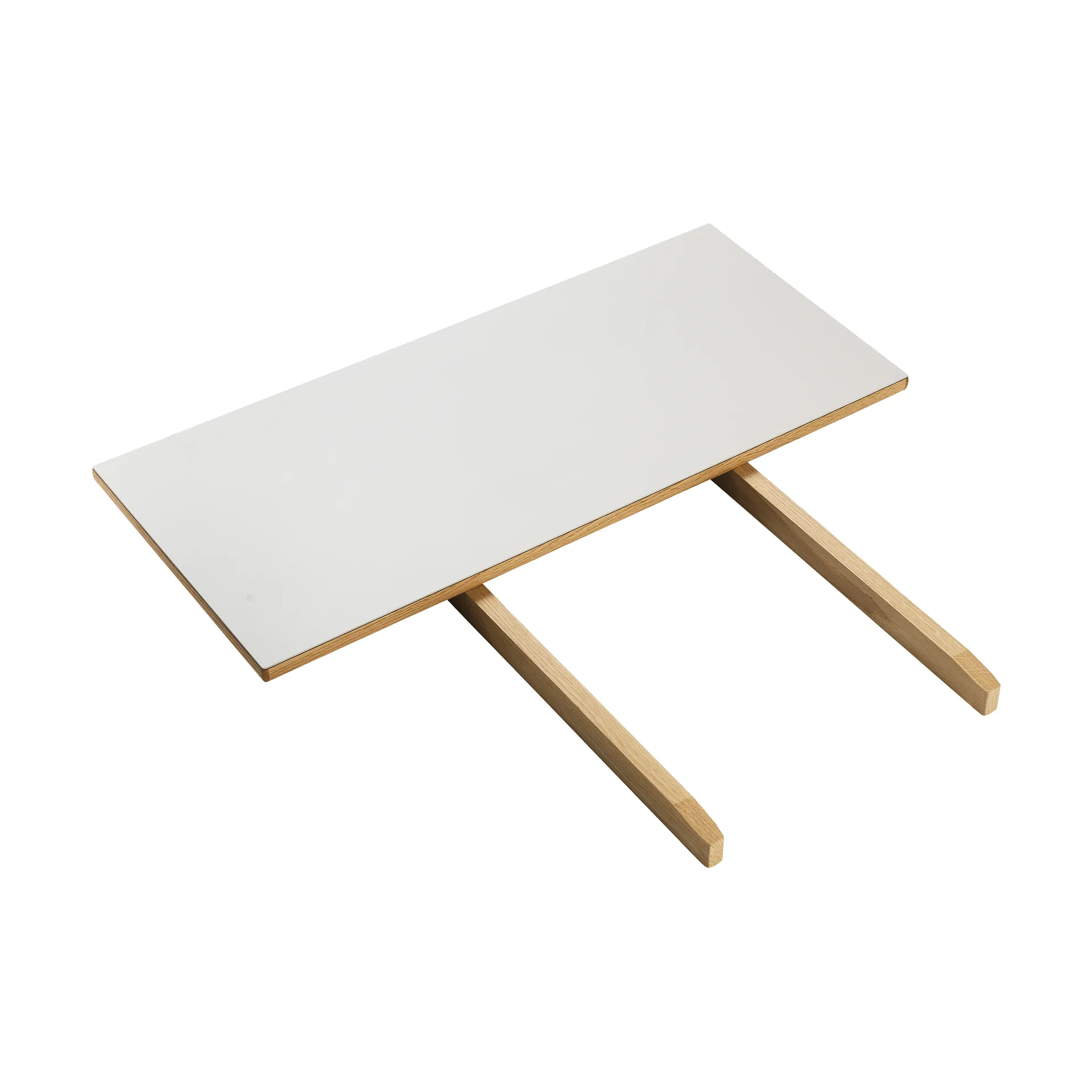 C35L tillægsplade 82x37 cm, Light grey linoleum-oak nature waterbased laquer FDB Møbler