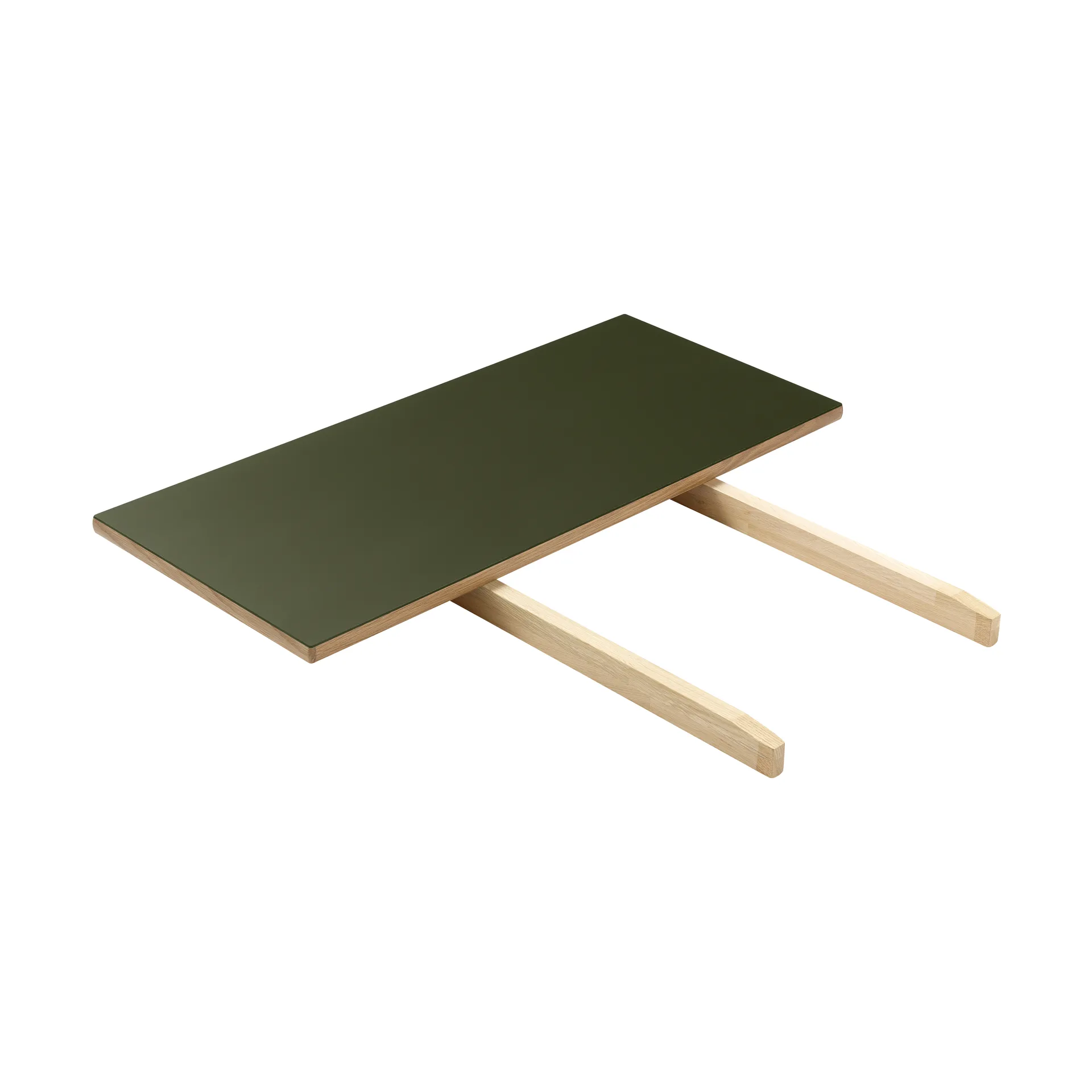 C35L tillægsplade 82x37 cm, Olive linoleum-oak nature waterbased laquer FDB Møbler