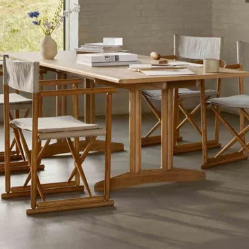 C64 Shaker spisebord 90x180 cm - Oak solid oiled - FDB Møbler