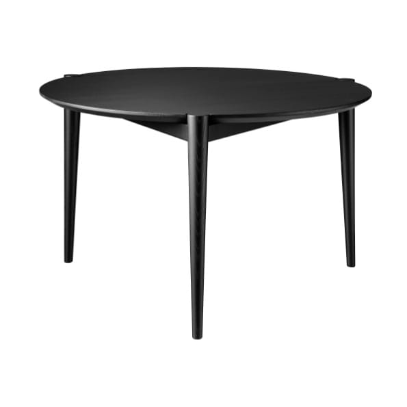 D102 Søs sofabord Ø70 cm - Oak black painted - FDB Møbler