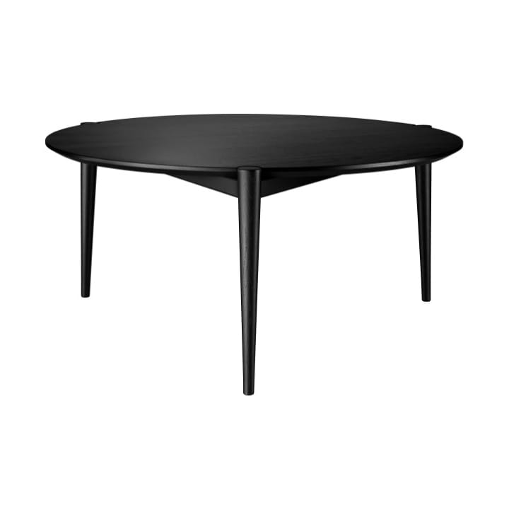 D102 Søs sofabord Ø85 cm - Oak black painted - FDB Møbler