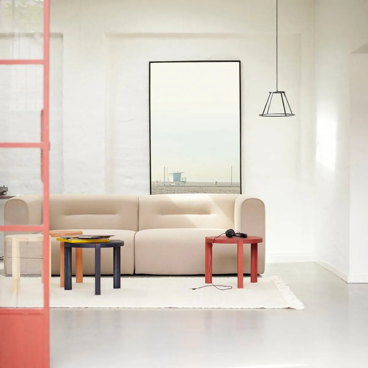 D108 Ragnesminde sofabord Ø48 cm, Carmine red FDB Møbler