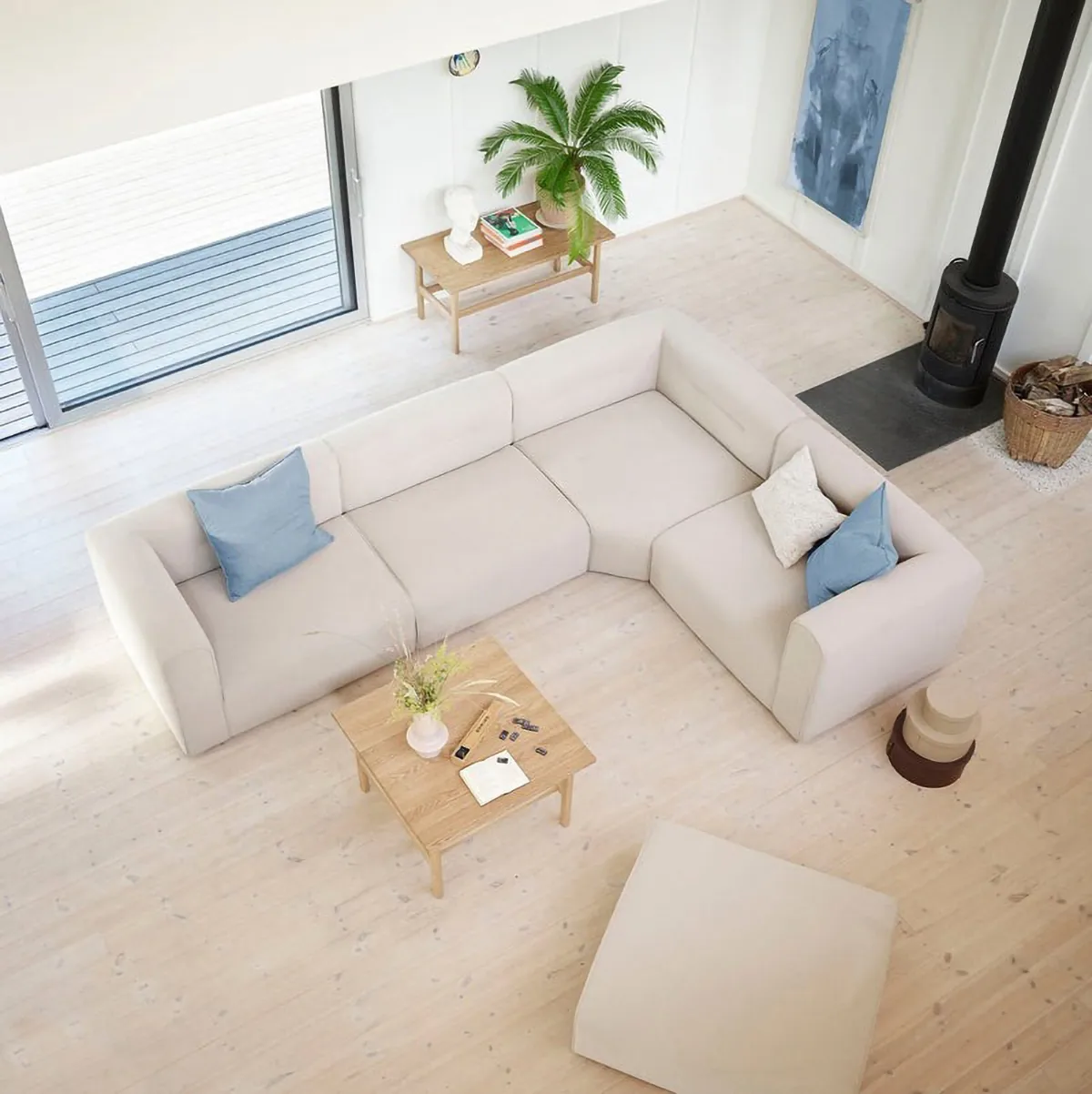 D33 sofabord 80x80 cm, Oak solid oiled FDB Møbler