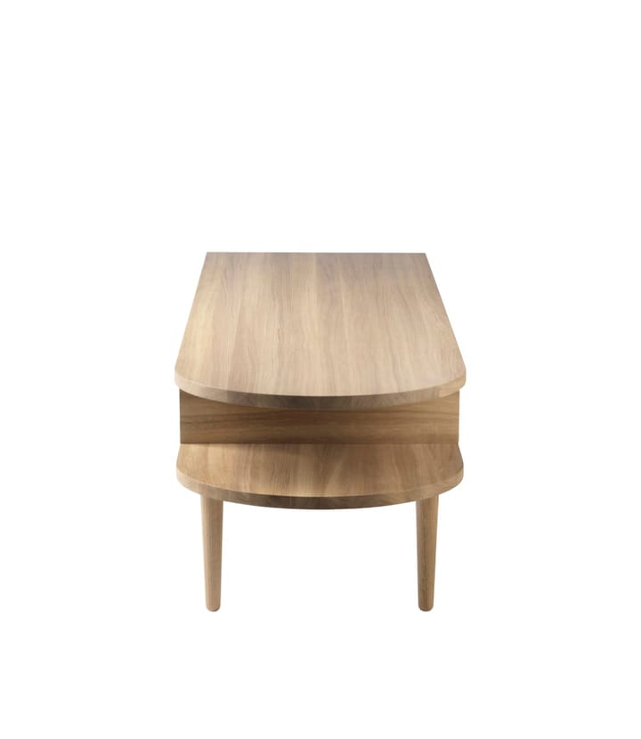 F24 Radius bænk, Oak nature lacquered 45x145 cm FDB Møbler
