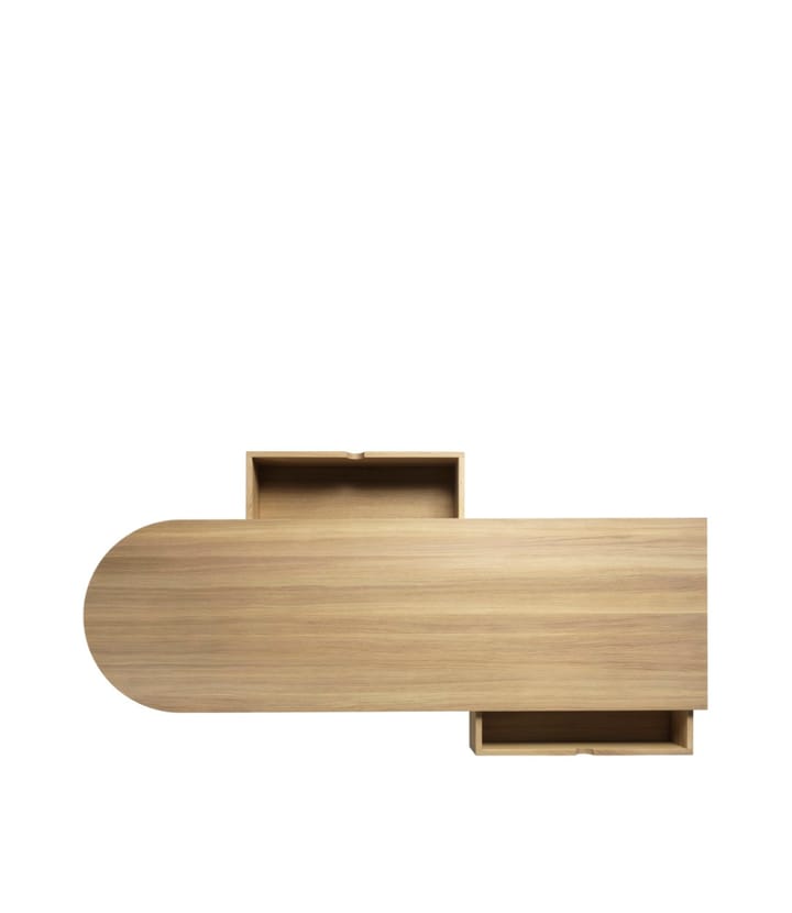 F24 Radius bænk, Oak nature lacquered 45x145 cm FDB Møbler