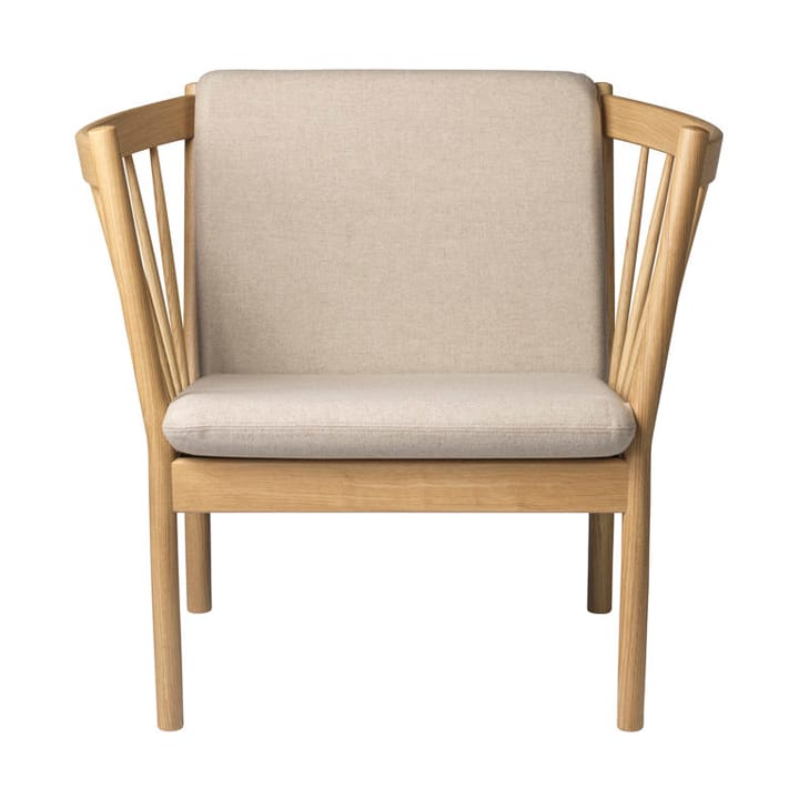 J146 Lænestol - Oak nature lacquered-beige - FDB Møbler