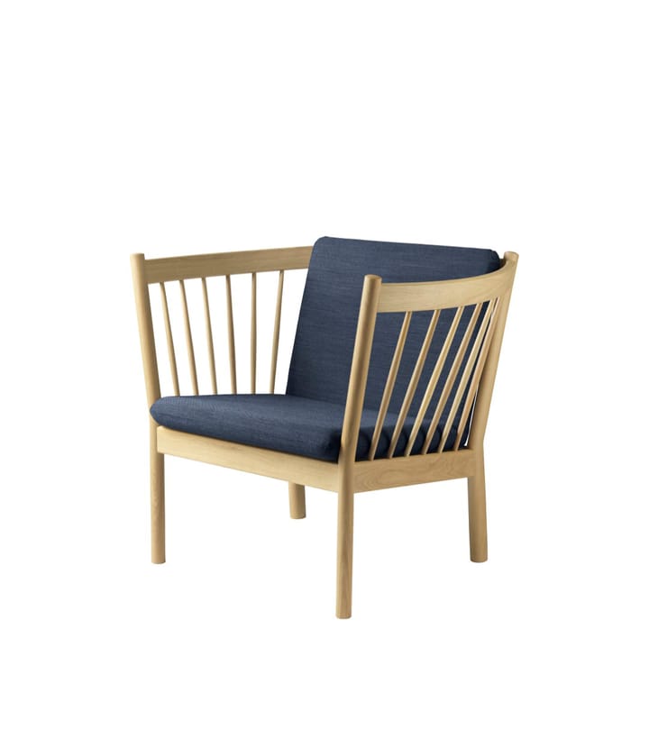 J146 Lænestol, Oak nature lacquered-dark blue FDB Møbler