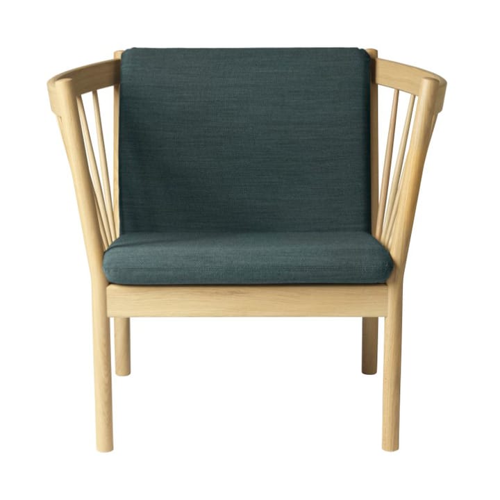 J146 Lænestol - Oak nature lacquered-dark green - FDB Møbler