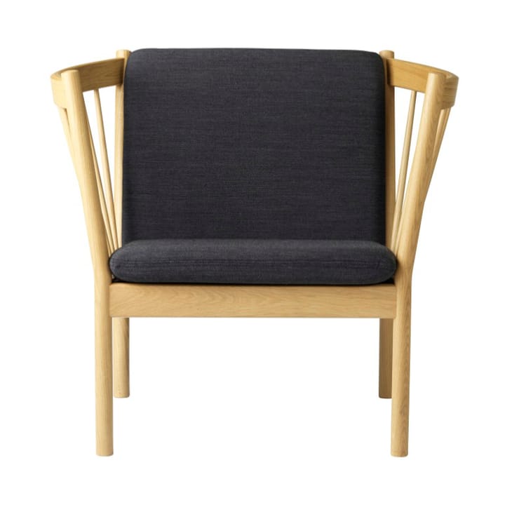 J146 Lænestol - Oak nature lacquered-dark grey - FDB Møbler