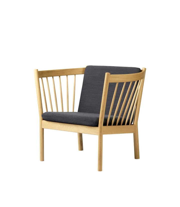 J146 Lænestol, Oak nature lacquered-dark grey FDB Møbler