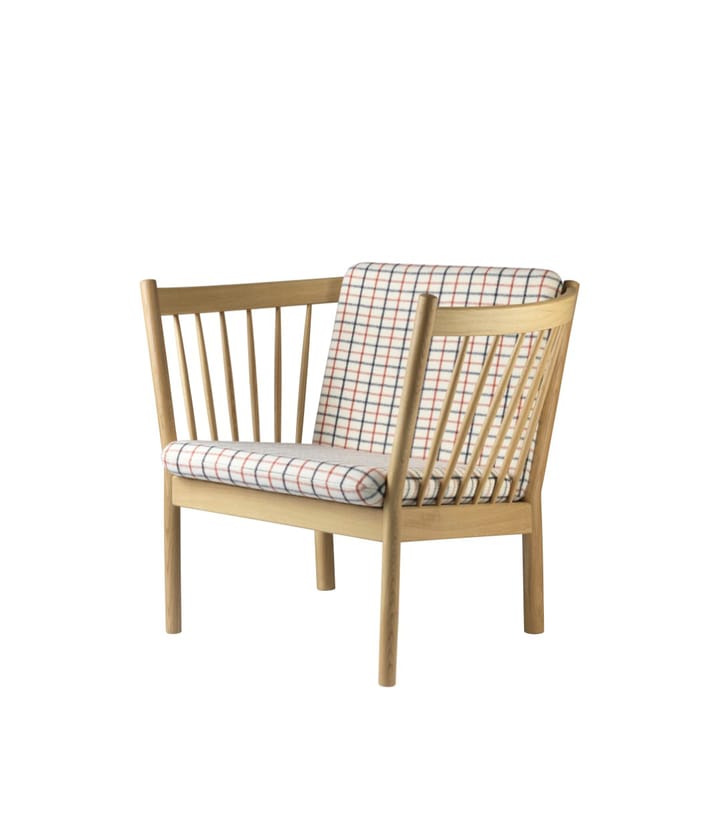 J146 Lænestol, Oak nature lacquered-red diced FDB Møbler