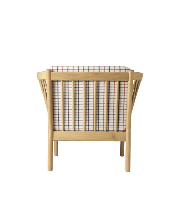 J146 Lænestol, Oak nature lacquered-red diced FDB Møbler