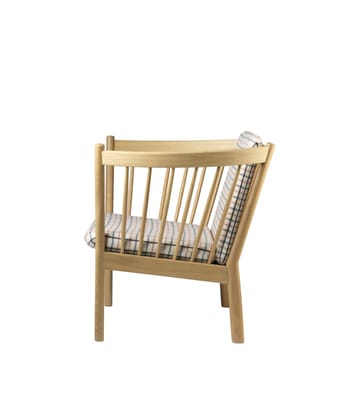 J146 Lænestol - Oak nature lacquered-red diced - FDB Møbler