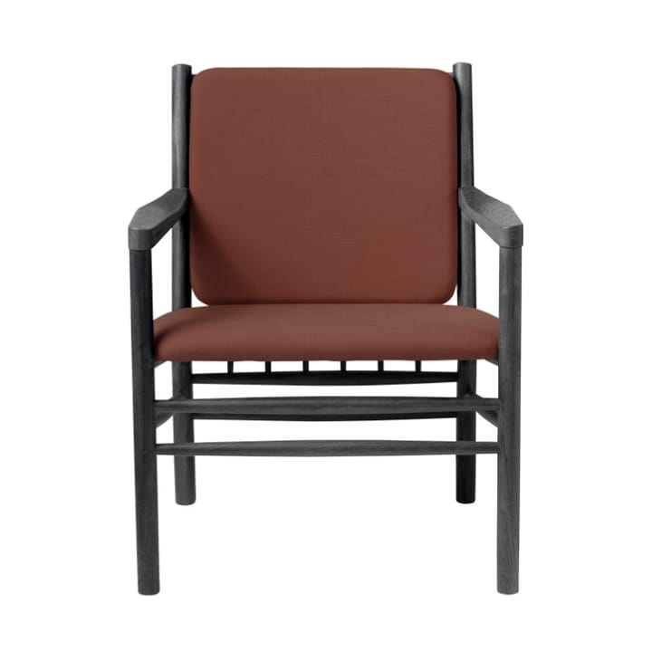 J147 Lænestol - Oak black painted-burnt orange - FDB Møbler