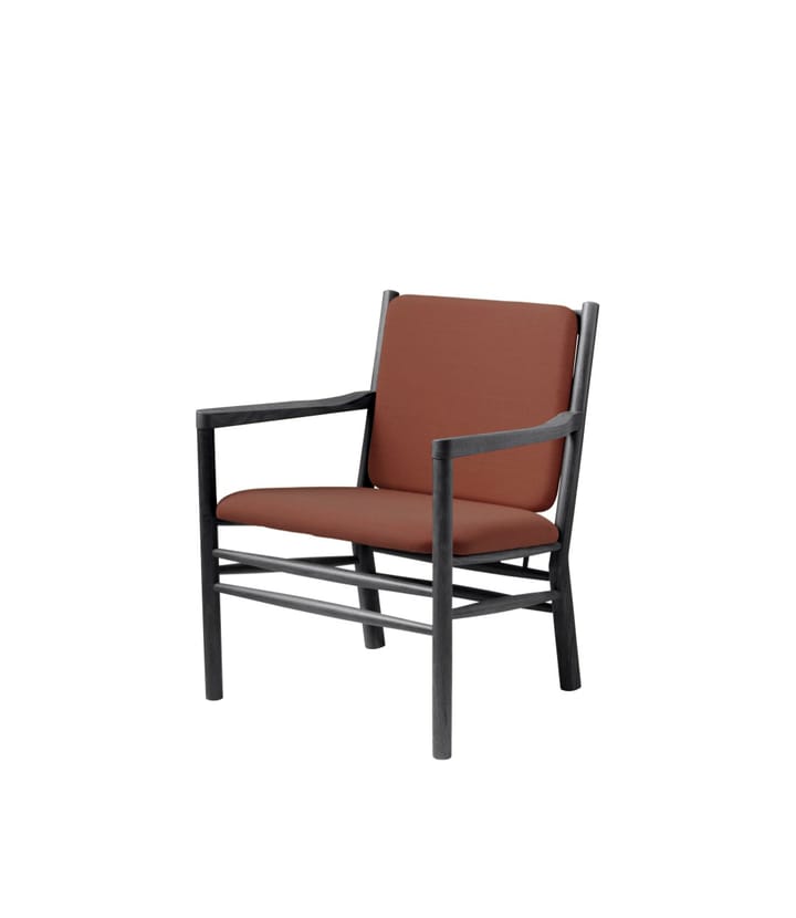 J147 Lænestol, Oak black painted-burnt orange FDB Møbler