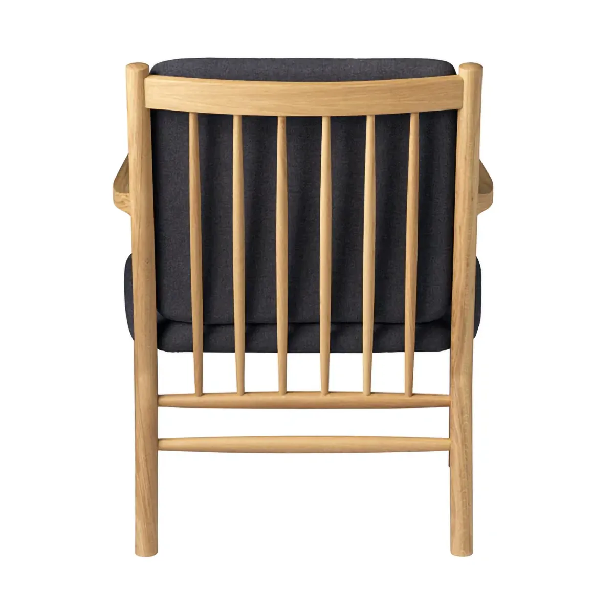 J147 Lænestol, Oak lacquered-dark grey FDB Møbler