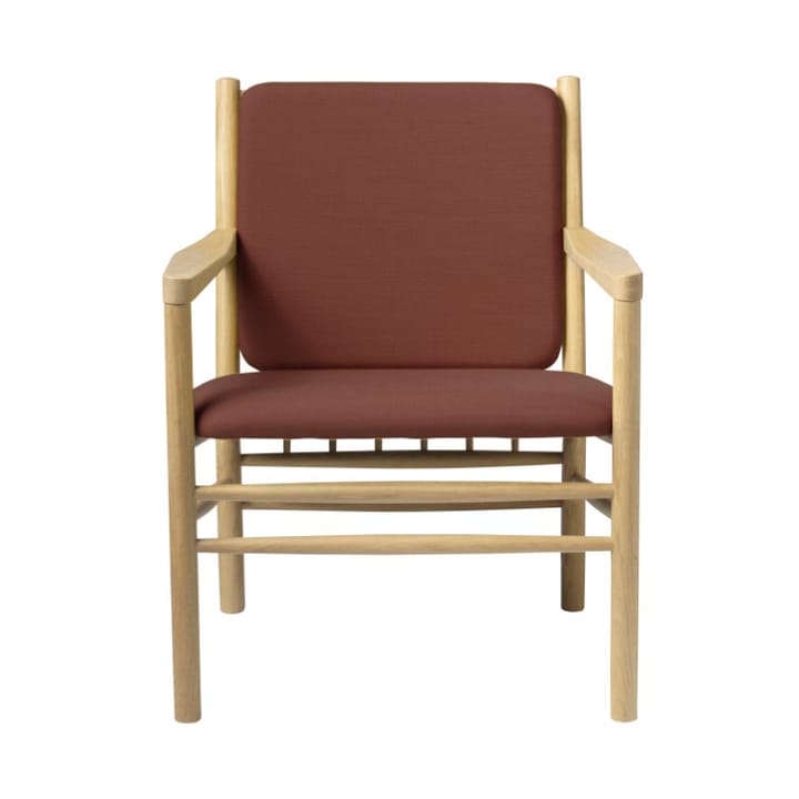 J147 Lænestol - Oak nature lacquered-burnt orange - FDB Møbler