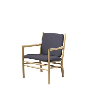 J147 Lænestol - Oak nature lacquered-dark blue - FDB Møbler