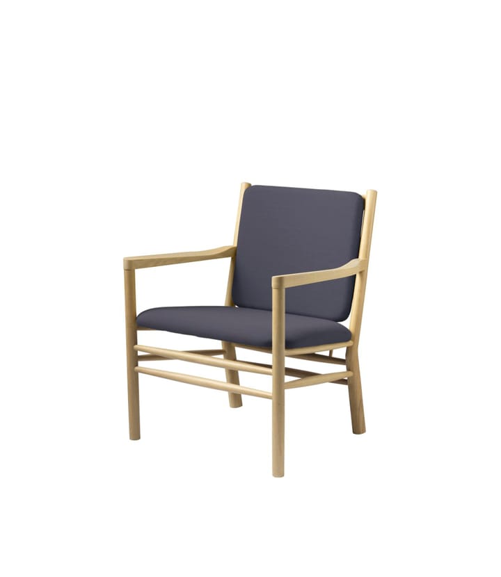 J147 Lænestol, Oak nature lacquered-dark blue FDB Møbler