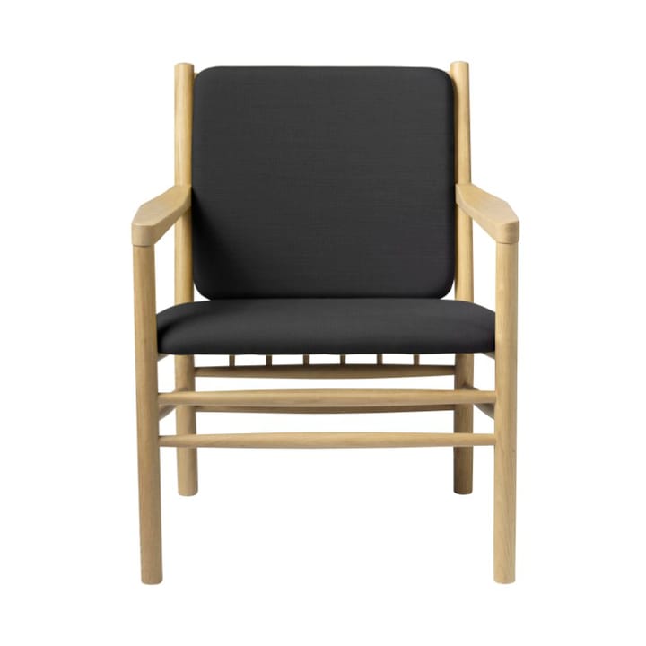 J147 Lænestol - Oak nature lacquered-dark grey - FDB Møbler