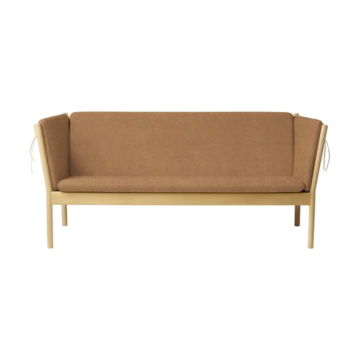 J149 sofa - Stof brunlakeret eg, 3-personers - FDB Møbler